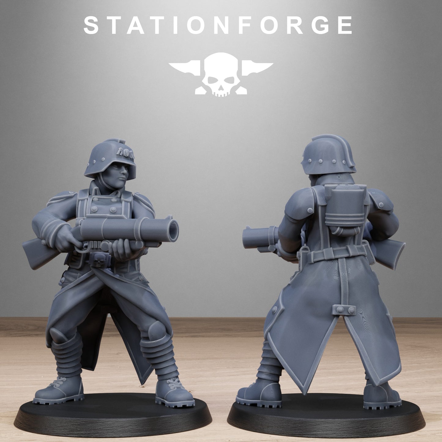 3D Printed Grimguard Steel Sisters by StationForge Miniatures