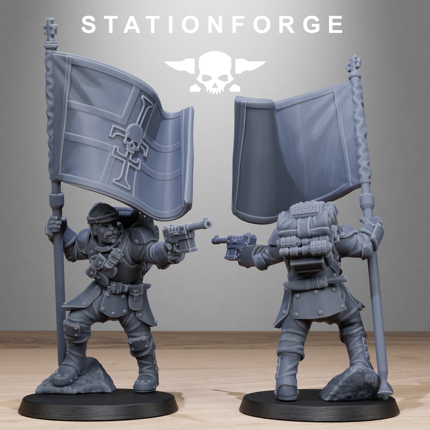 3D Printed GrimGuard Bastioners by StationForge Miniatures