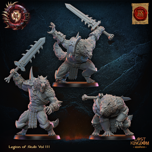 3D Printed Bloodfang Lycan Regiment by Lost Kingdom Miniatures
