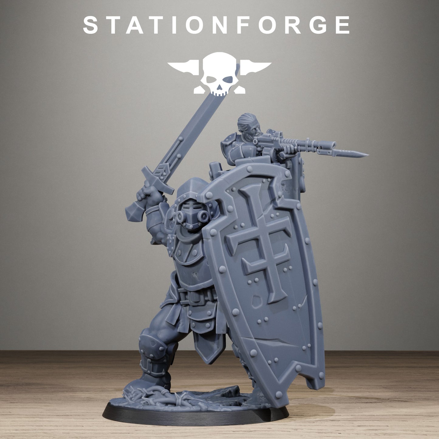 3D Printed Royal Guard Shield Bearer by StationForge Miniatures