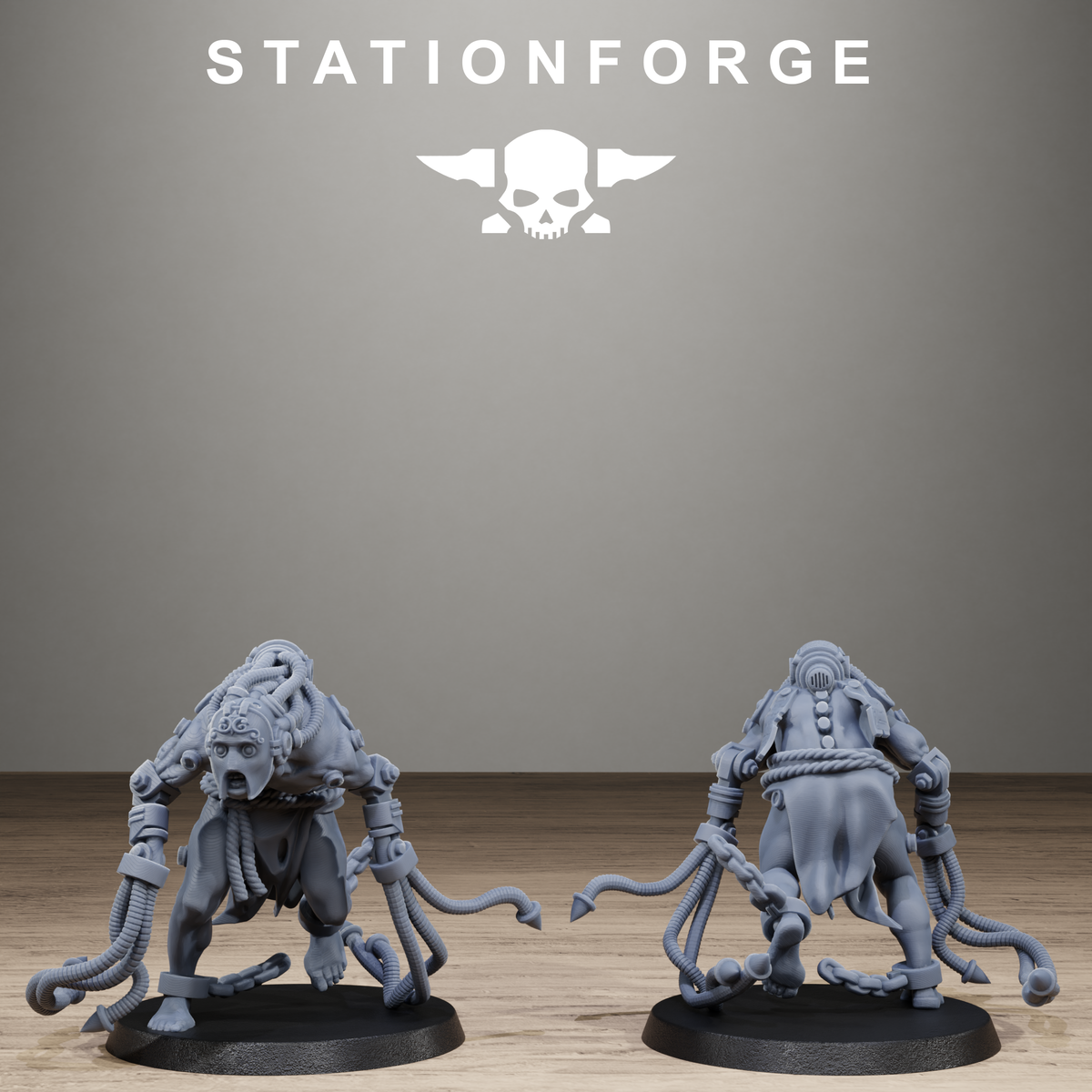 3D Printed GrimCorp Stragglers by StationForge Miniatures
