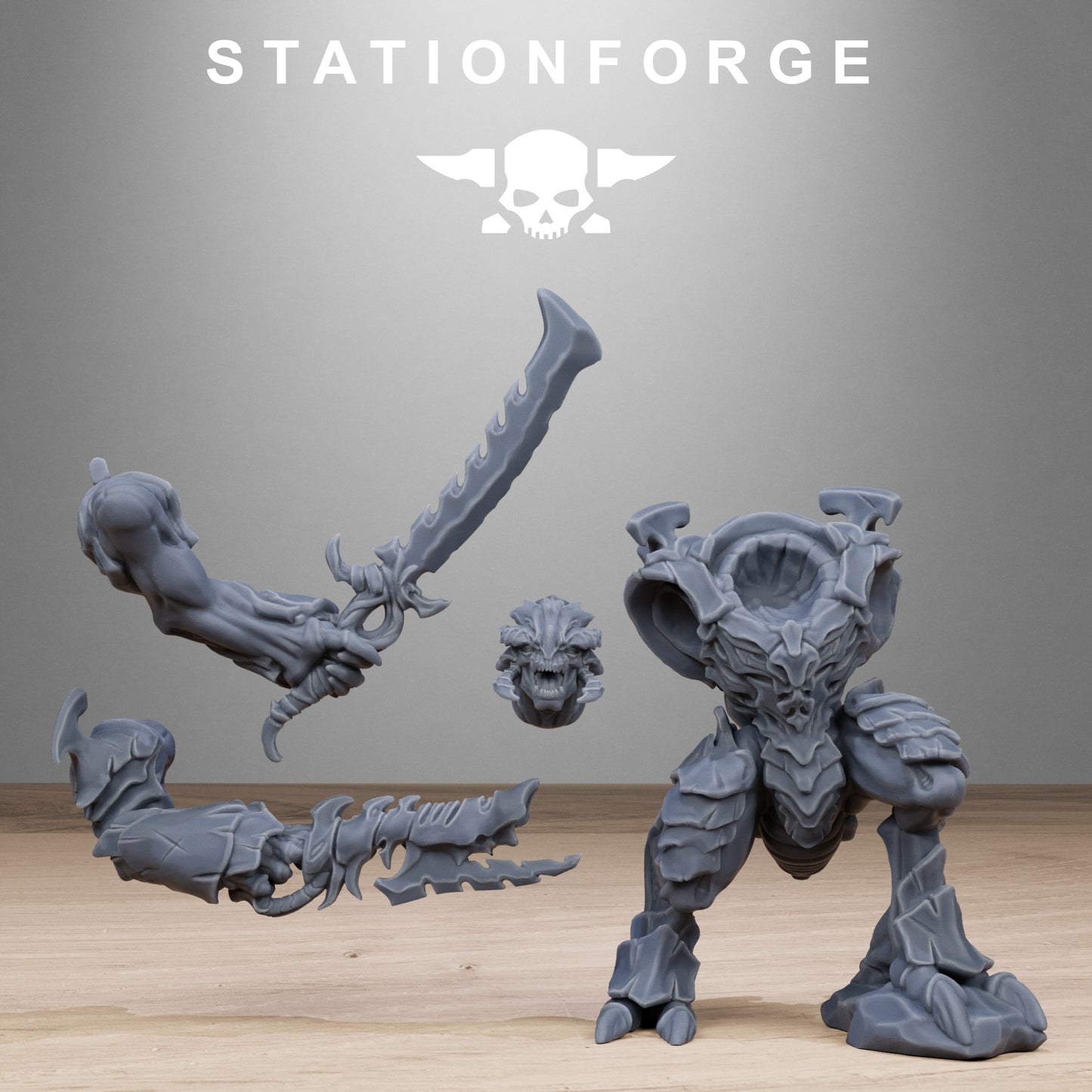 3D Printed Xenarid Warriors x10 by StationForge Miniatures