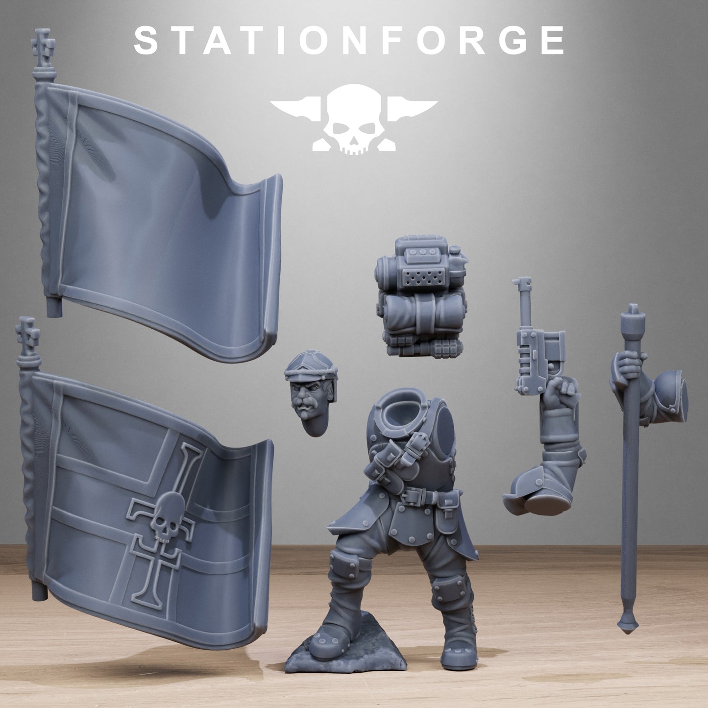 3D Printed GrimGuard Bastioners by StationForge Miniatures