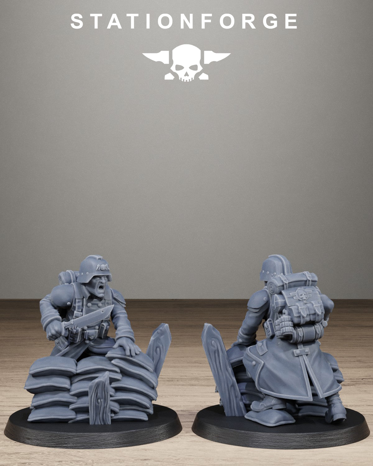 3D Printed GrimGuard Trench Raiders by StationForge Miniatures
