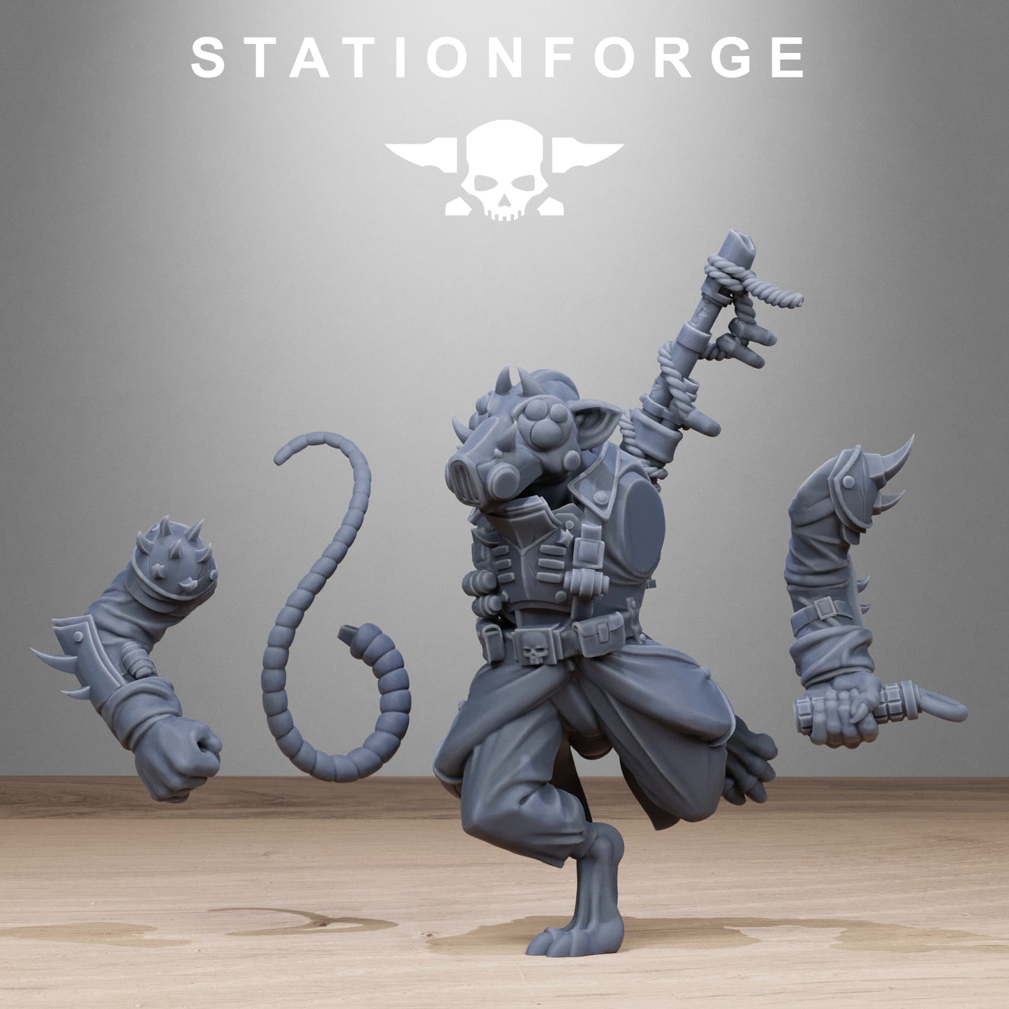 3D Printed Corrupted Guard Raticus by StationForge Miniatures