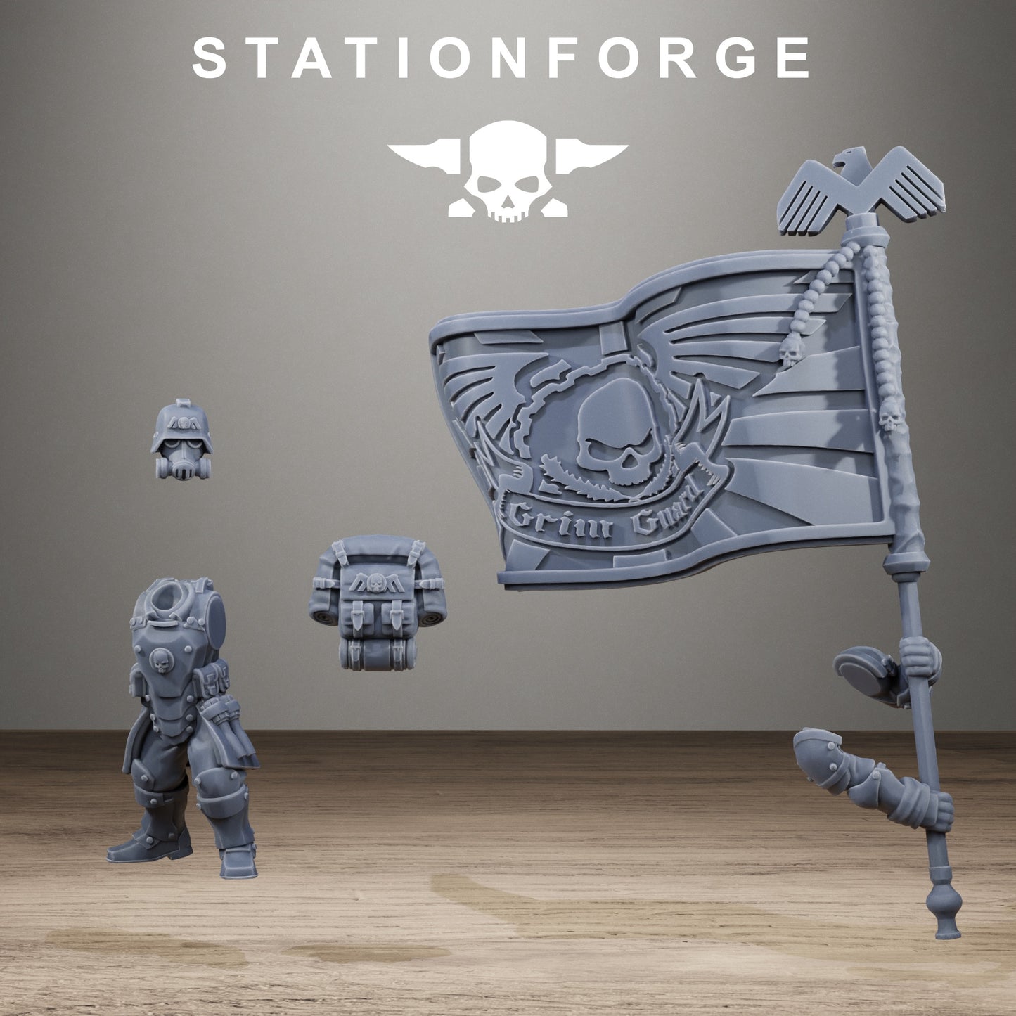3D Printed GrimGuard Steelclads by StationForge Miniatures
