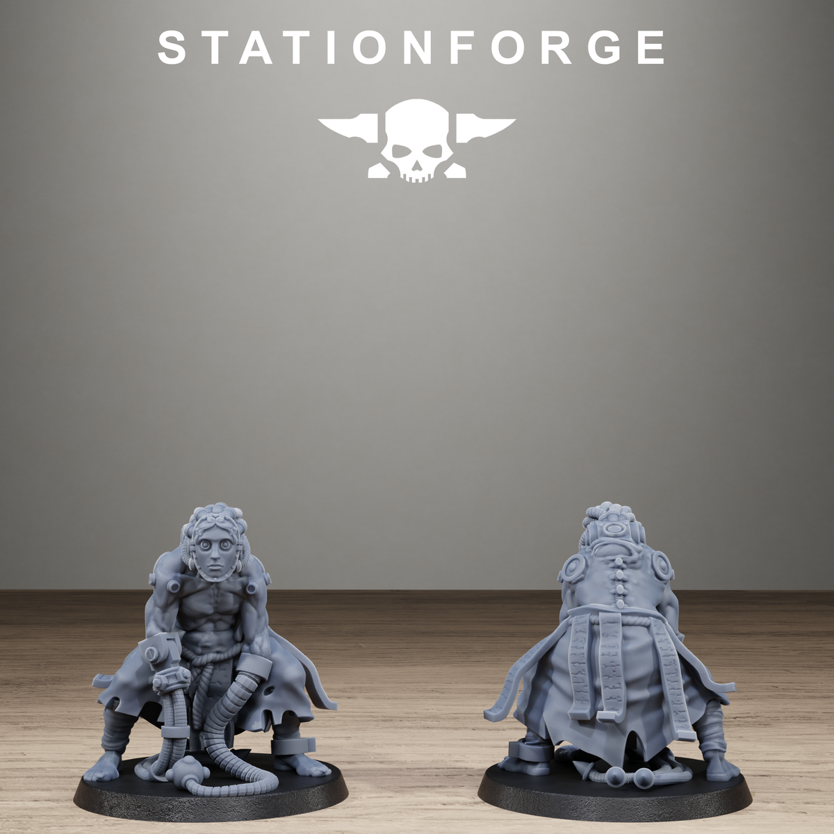 3D Printed GrimCorp Stragglers by StationForge Miniatures