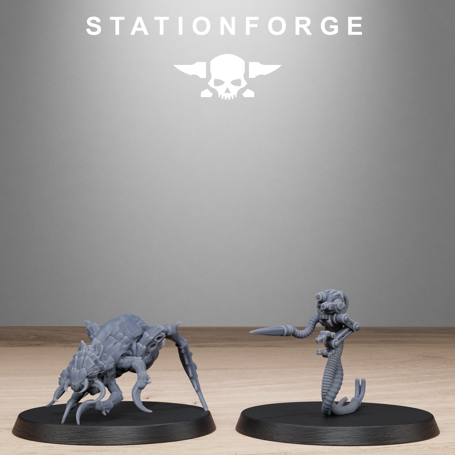 3D Printed GrimCorp Scrap Operatives by StationForge Miniatures