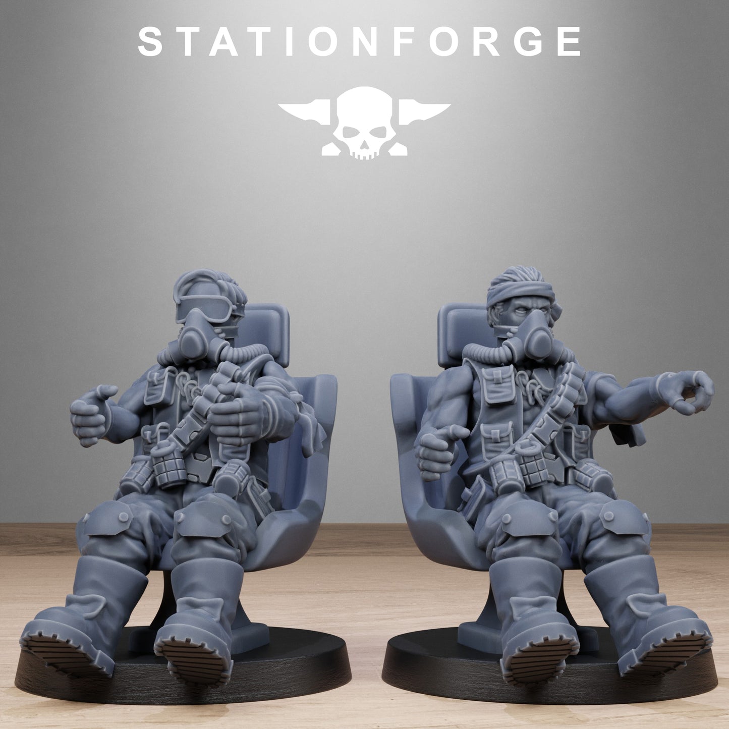 3D Printed Pilot Commanders by Stationforge Miniatures