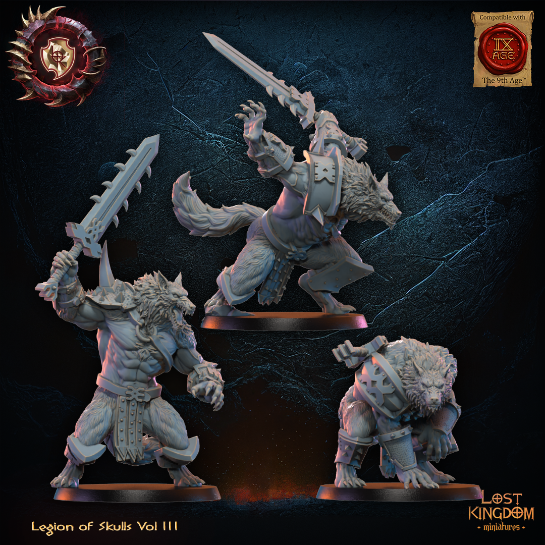 3D Printed Bloodfang Lycan Regiment by Lost Kingdom Miniatures