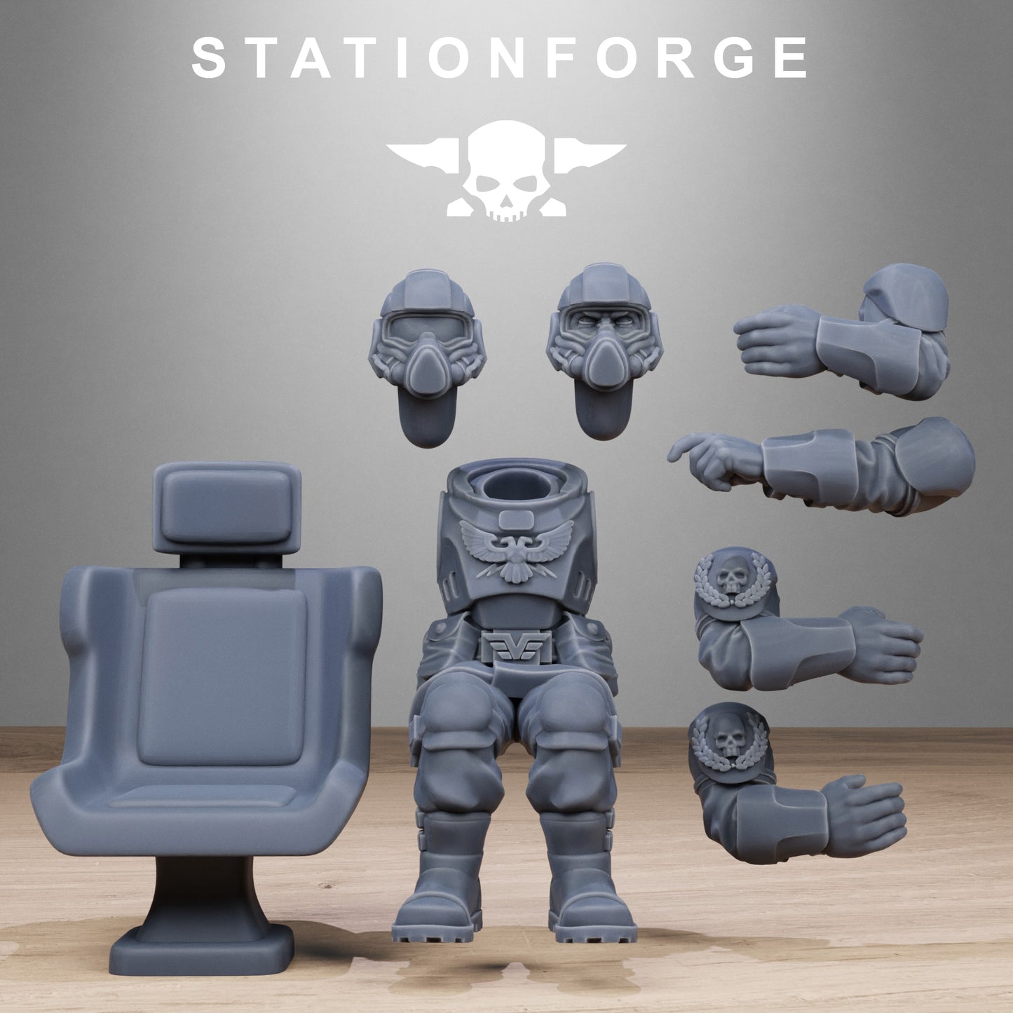 3D Printed Pilot Commanders by Stationforge Miniatures