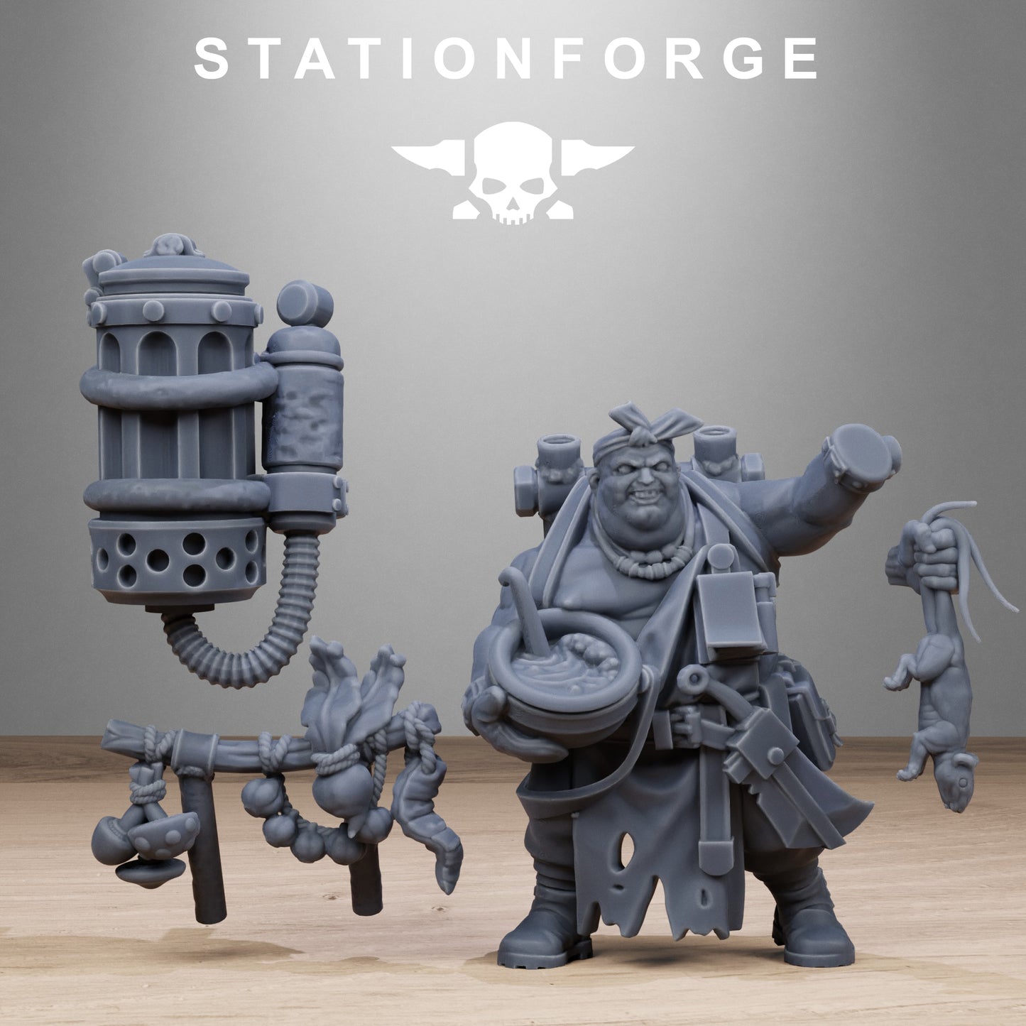 3D Printed GrimCorp Scrap Operatives by StationForge Miniatures