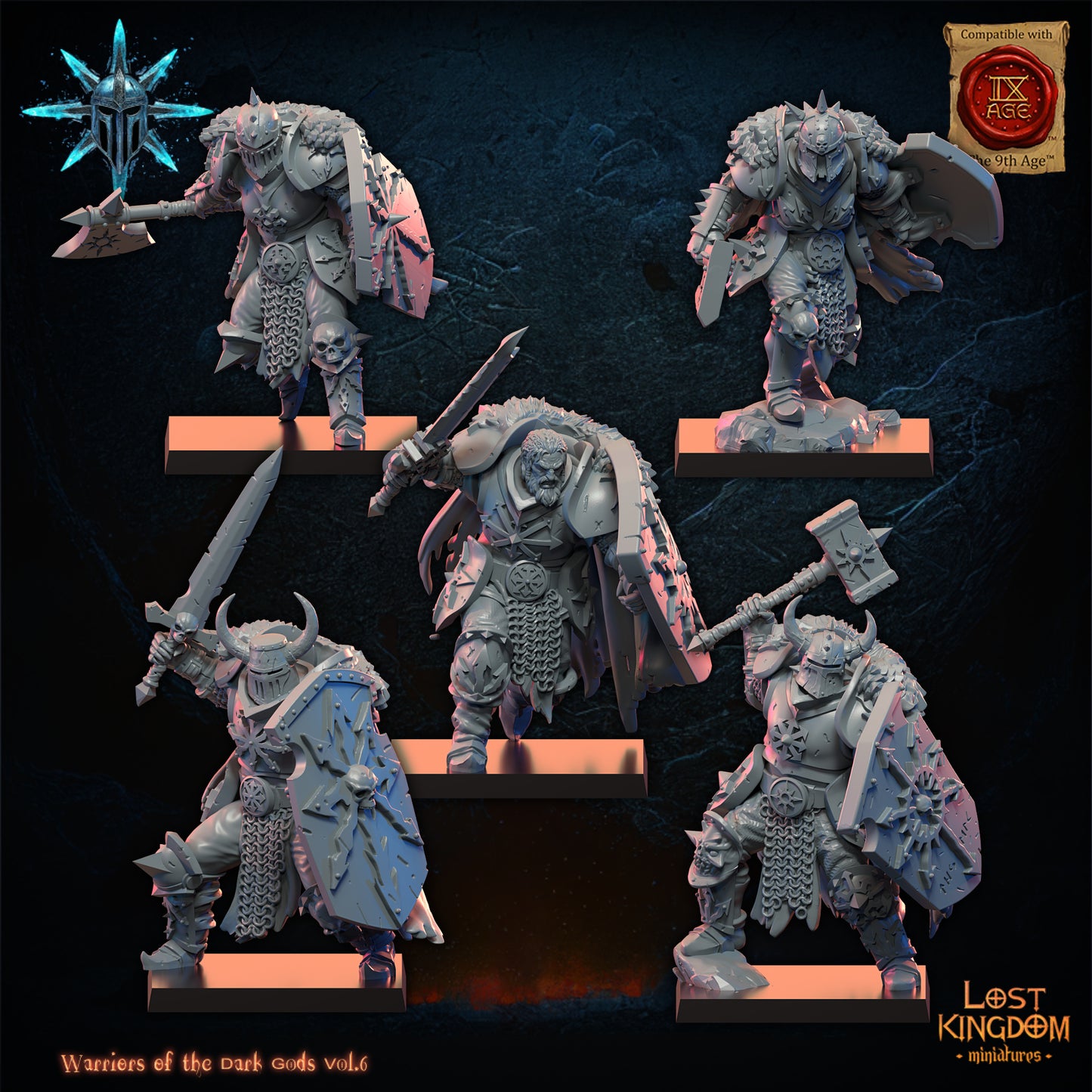 3D Printed Dark Warrior Regiment x10 by Lost Kingdom Miniatures