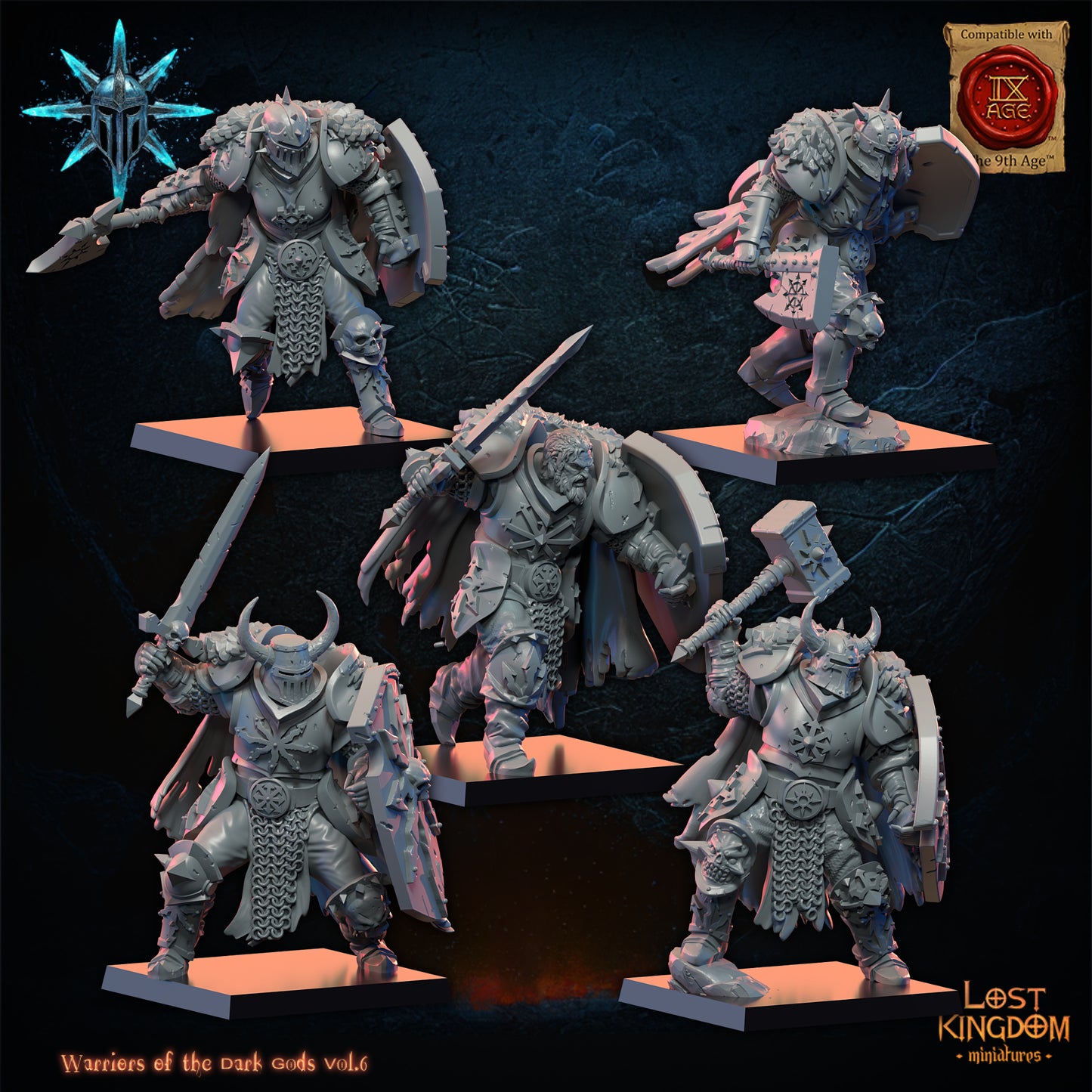 3D Printed Dark Warrior Regiment x10 by Lost Kingdom Miniatures