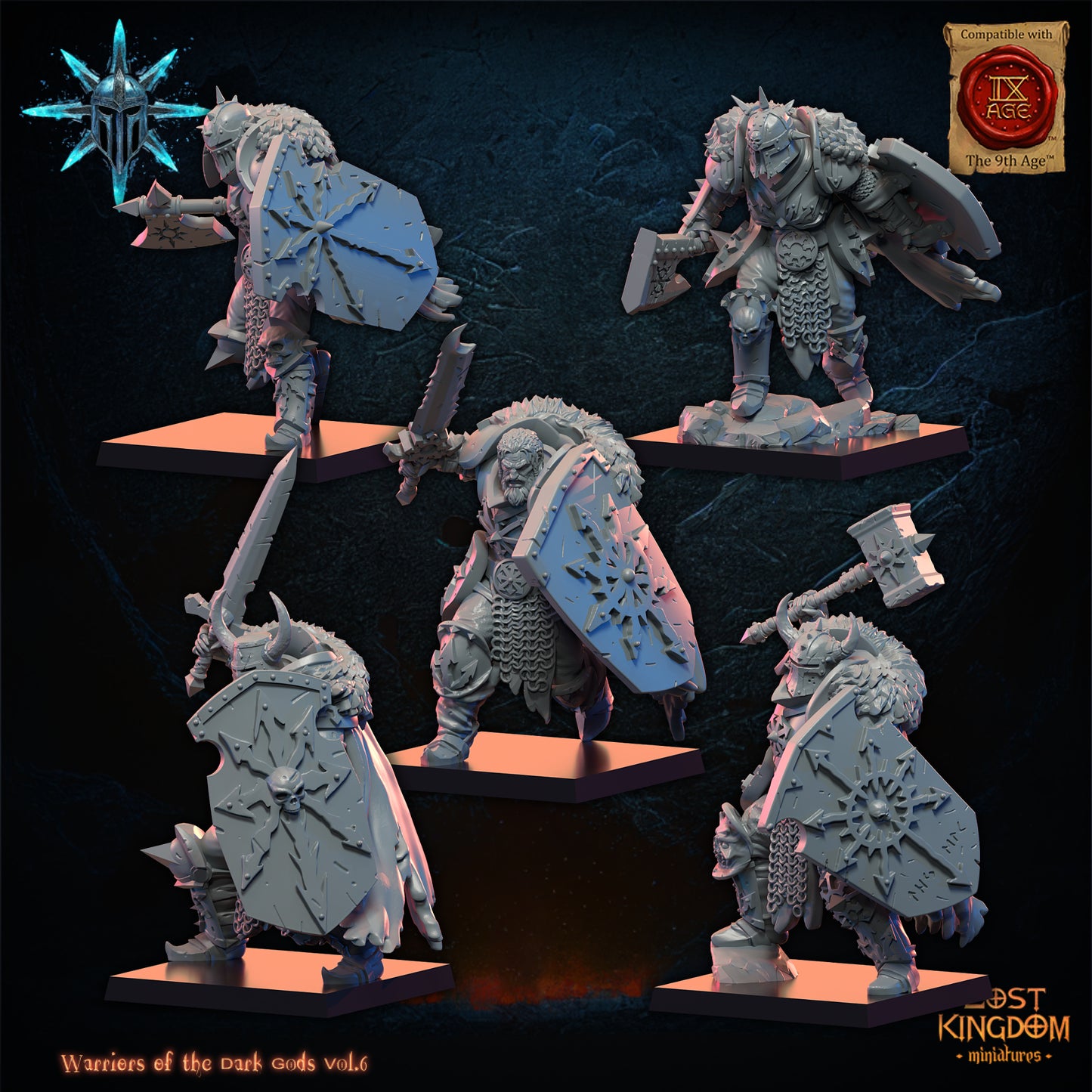 3D Printed Dark Warrior Regiment x10 by Lost Kingdom Miniatures