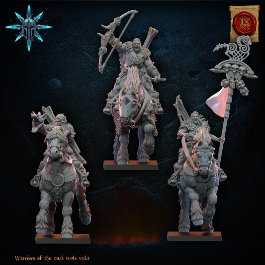3D Printed Chaos Archer Command Group by Lost Kingdom Miniatures