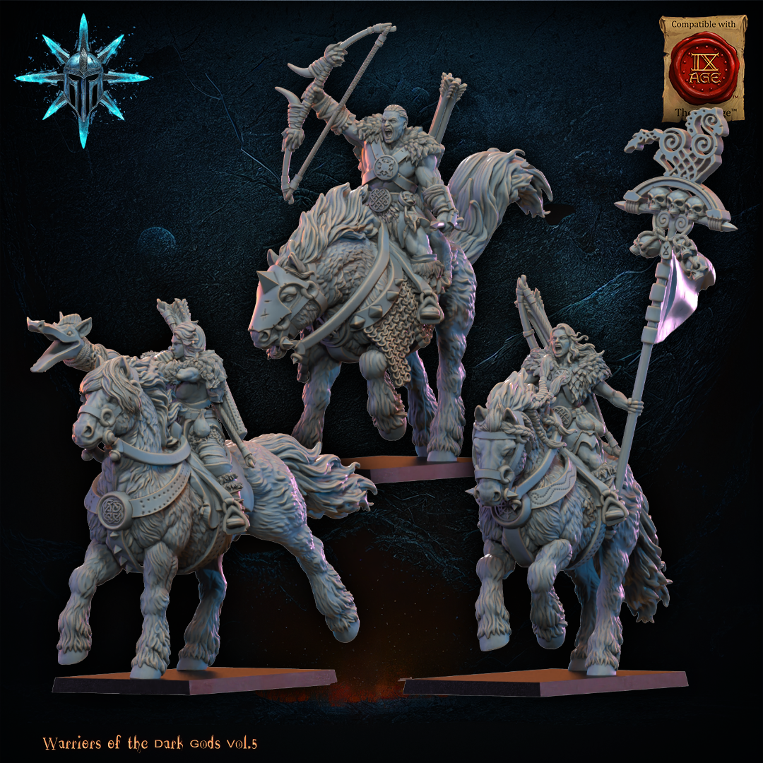 3D Printed Chaos Archer Command Group by Lost Kingdom Miniatures