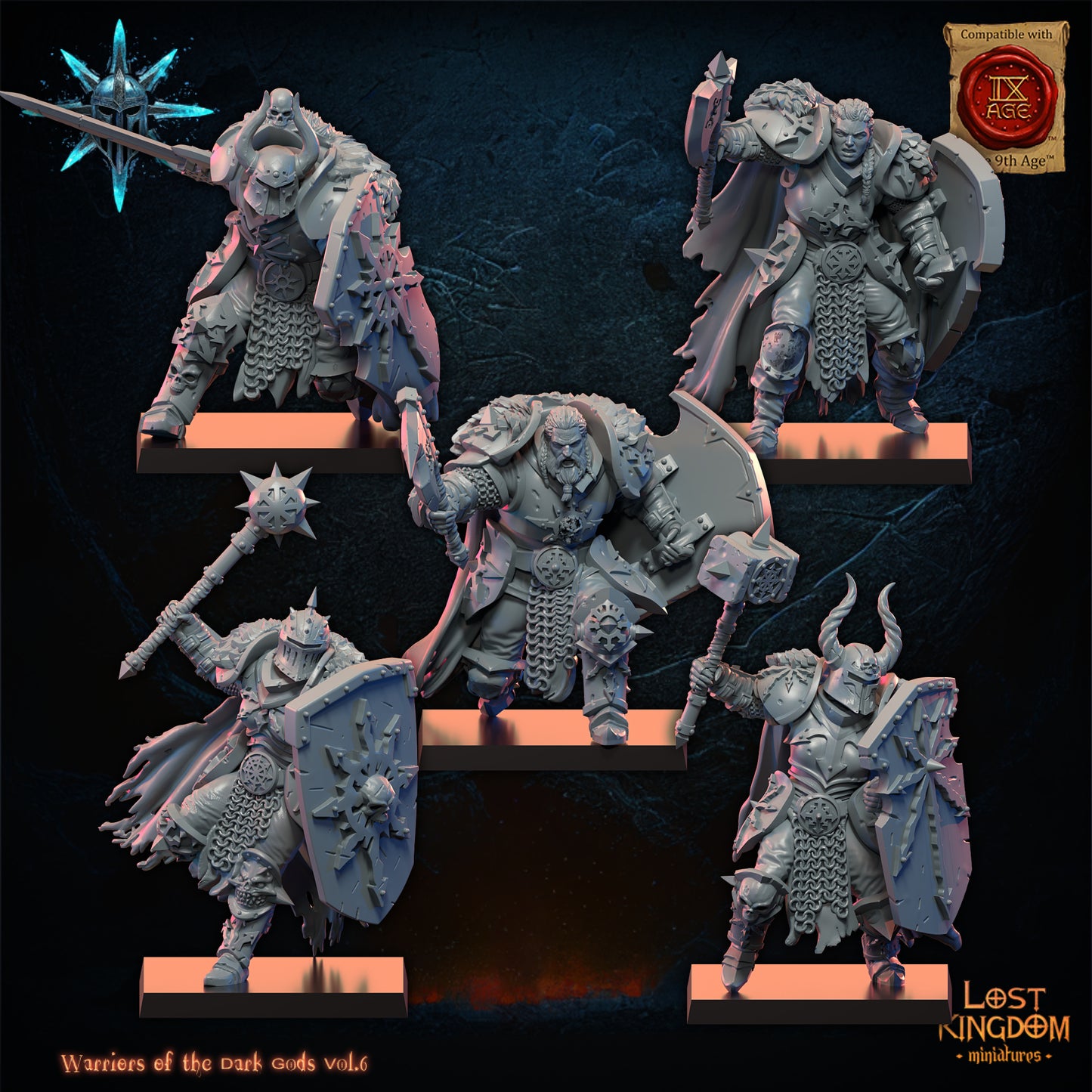 3D Printed Dark Warrior Regiment x10 by Lost Kingdom Miniatures