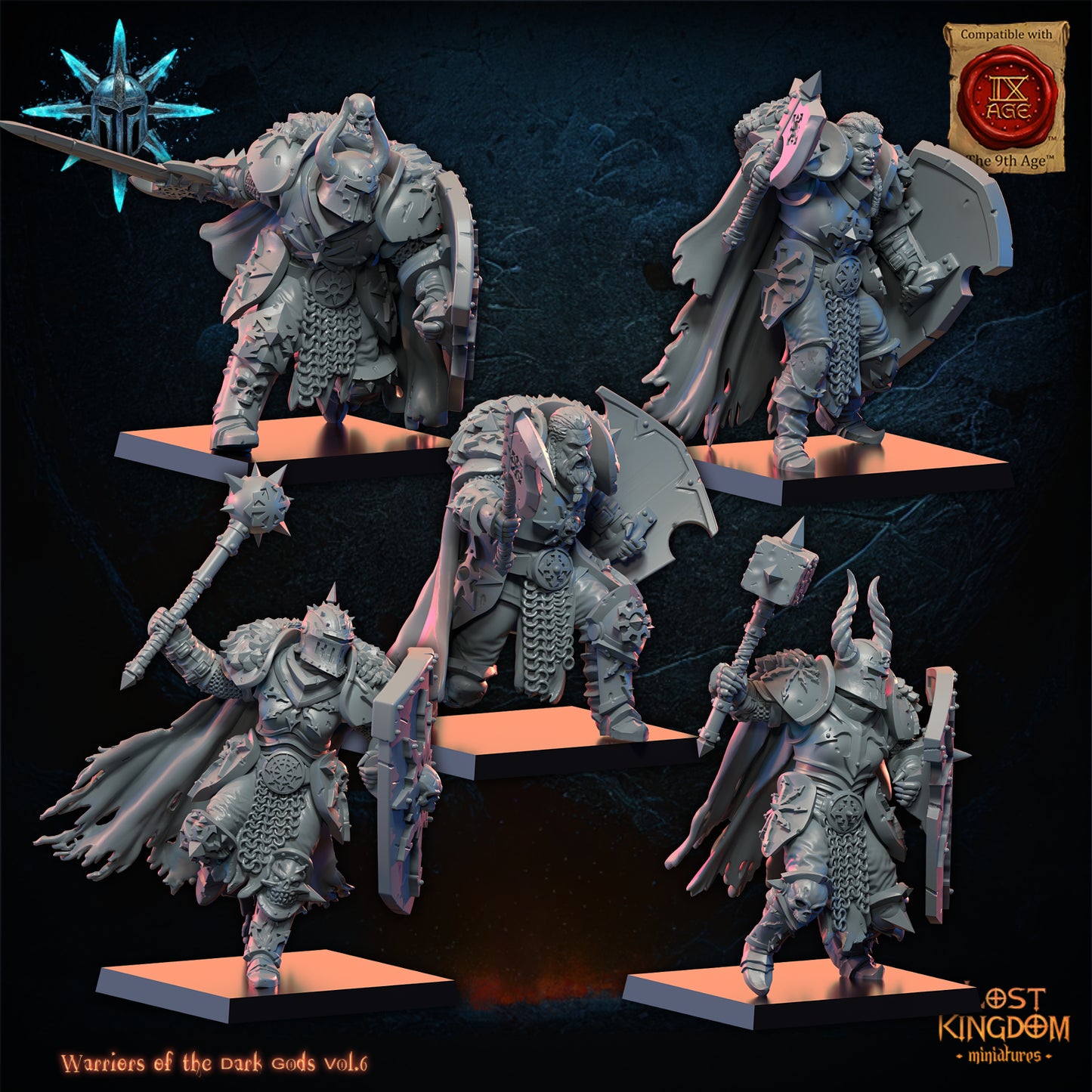 3D Printed Dark Warrior Regiment x10 by Lost Kingdom Miniatures