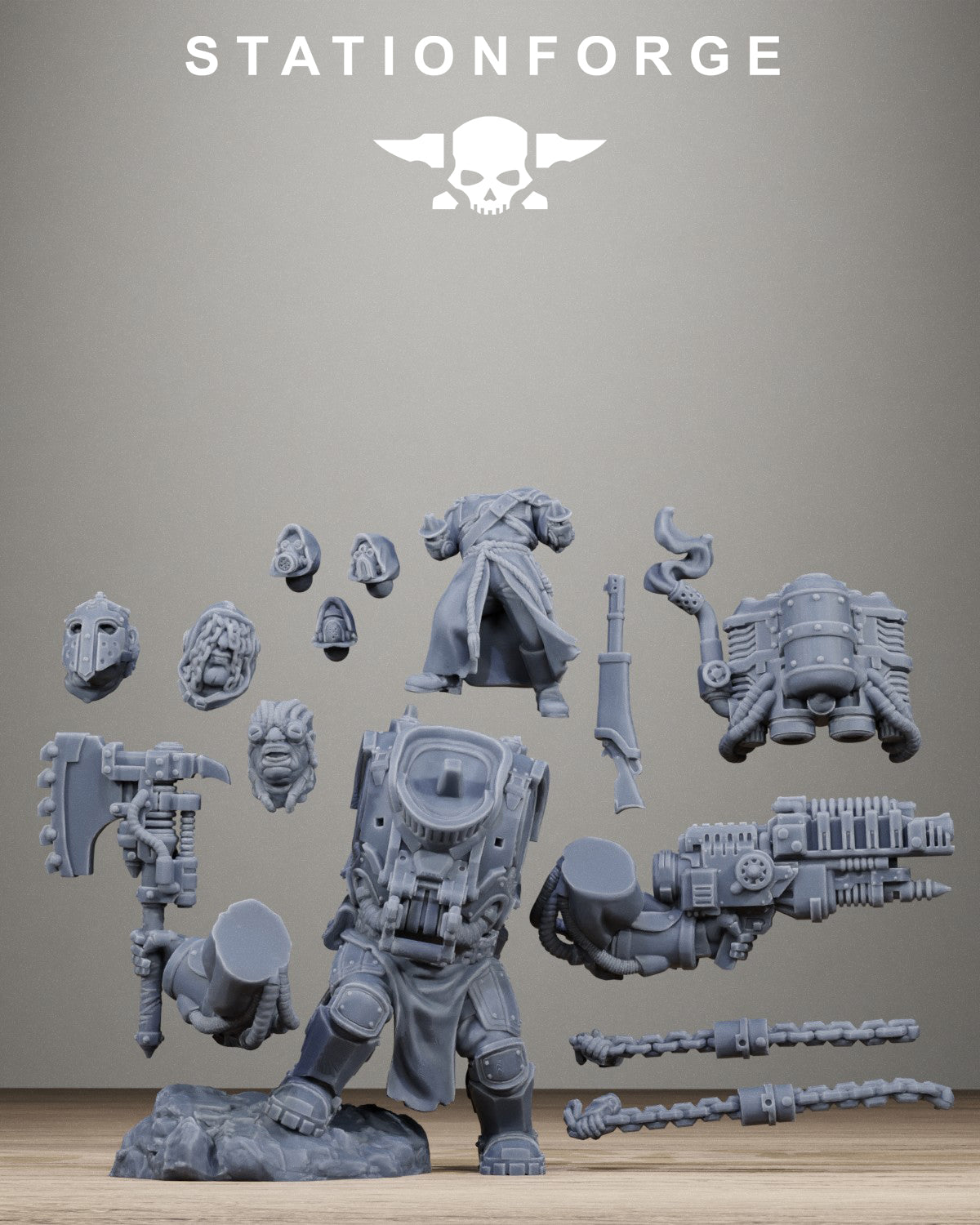 3D Printed Scavenger Beast Controllers x3 by StationForge Miniatures