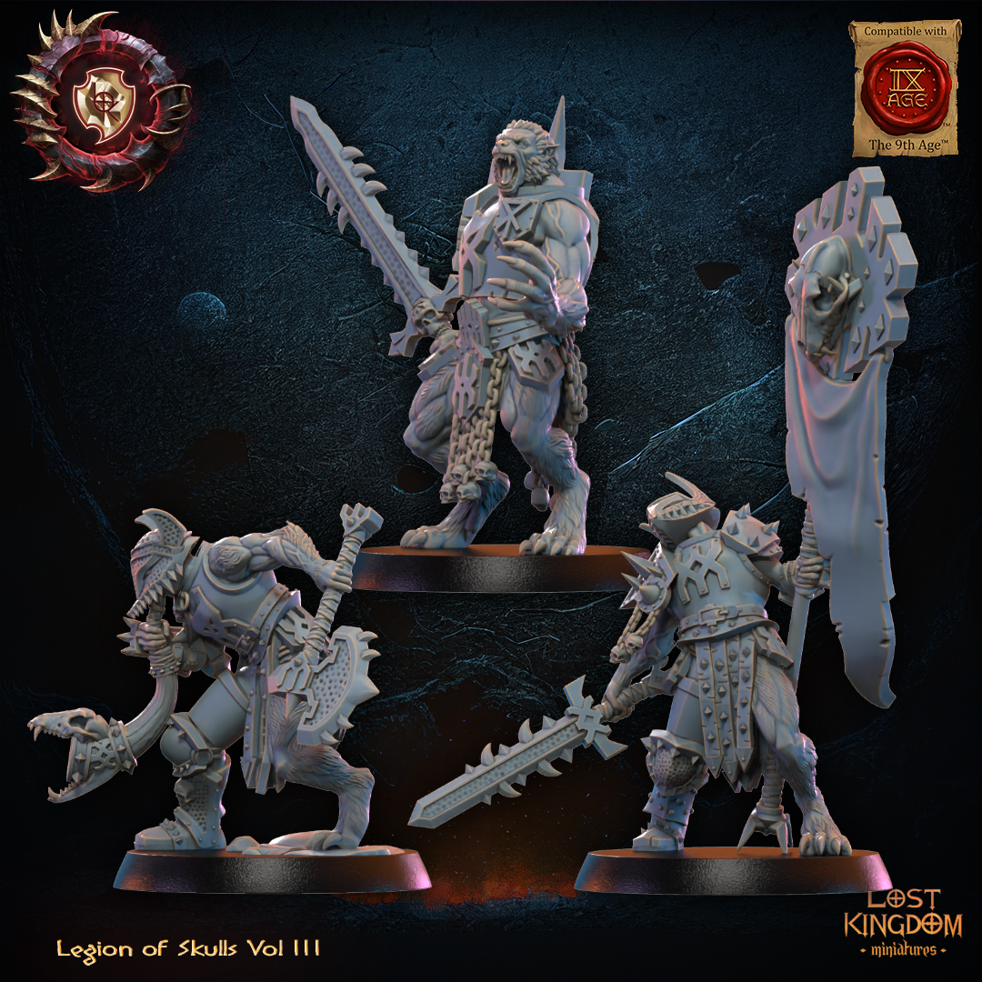 3D Printed Mooncurse Forsaken Command Group by Lost Kingdom Miniatures