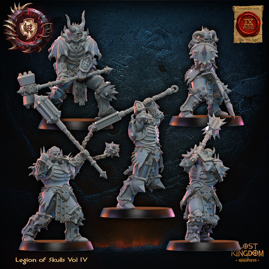 3D Printed Skull Chosen Regiment by Lost Kingdom Miniatures