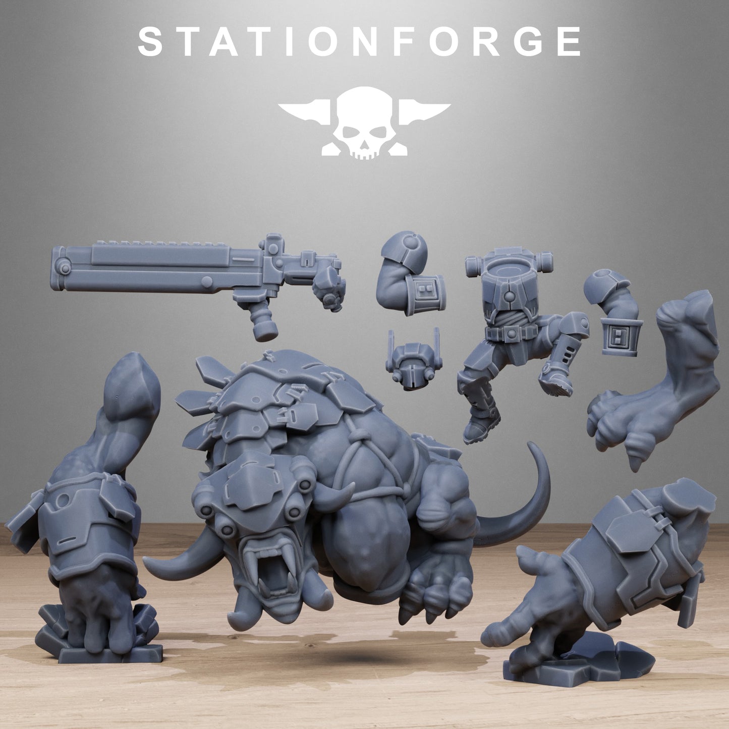 3D Printed Tarion Beasts x3 by StationForge Miniatures