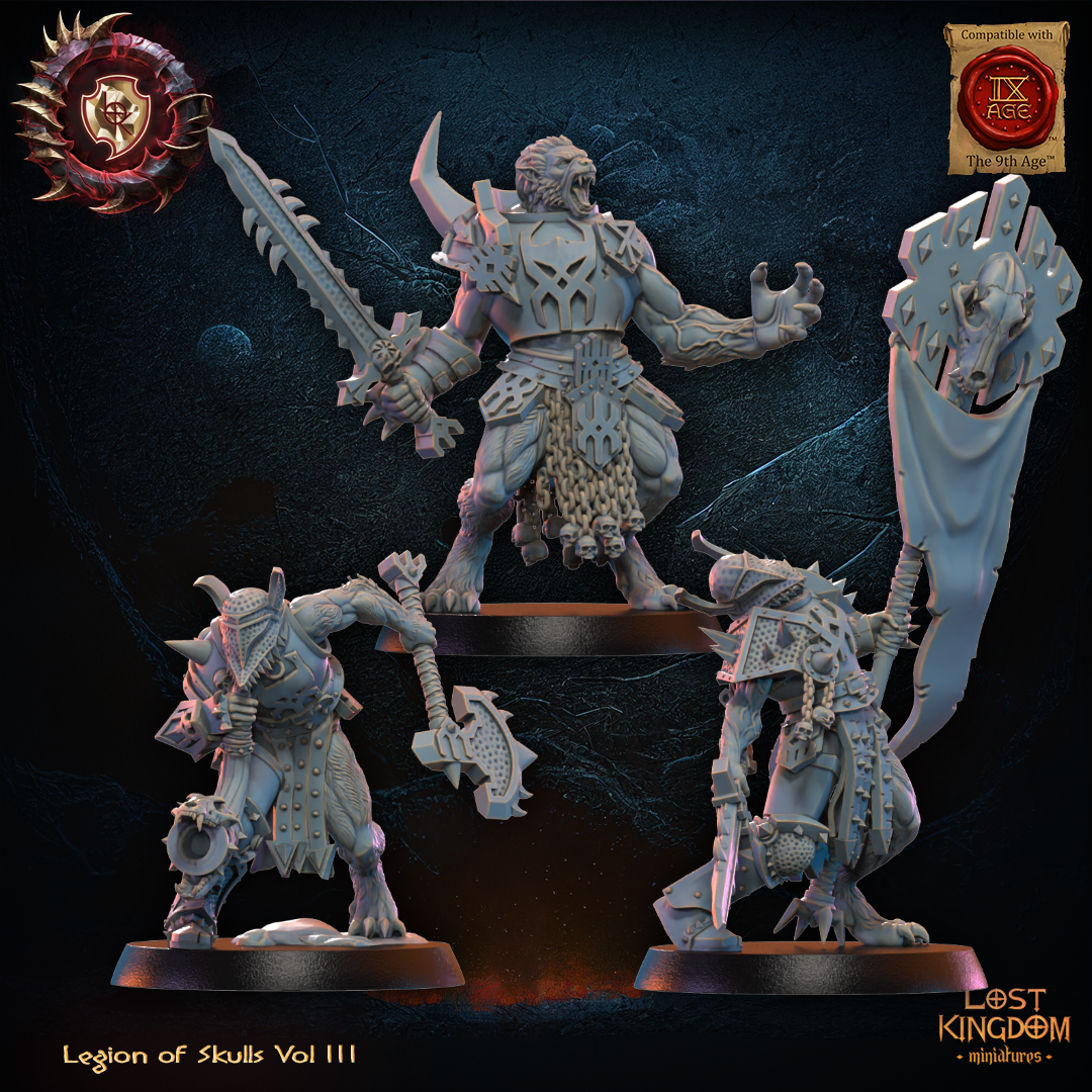 3D Printed Mooncurse Forsaken Command Group by Lost Kingdom Miniatures