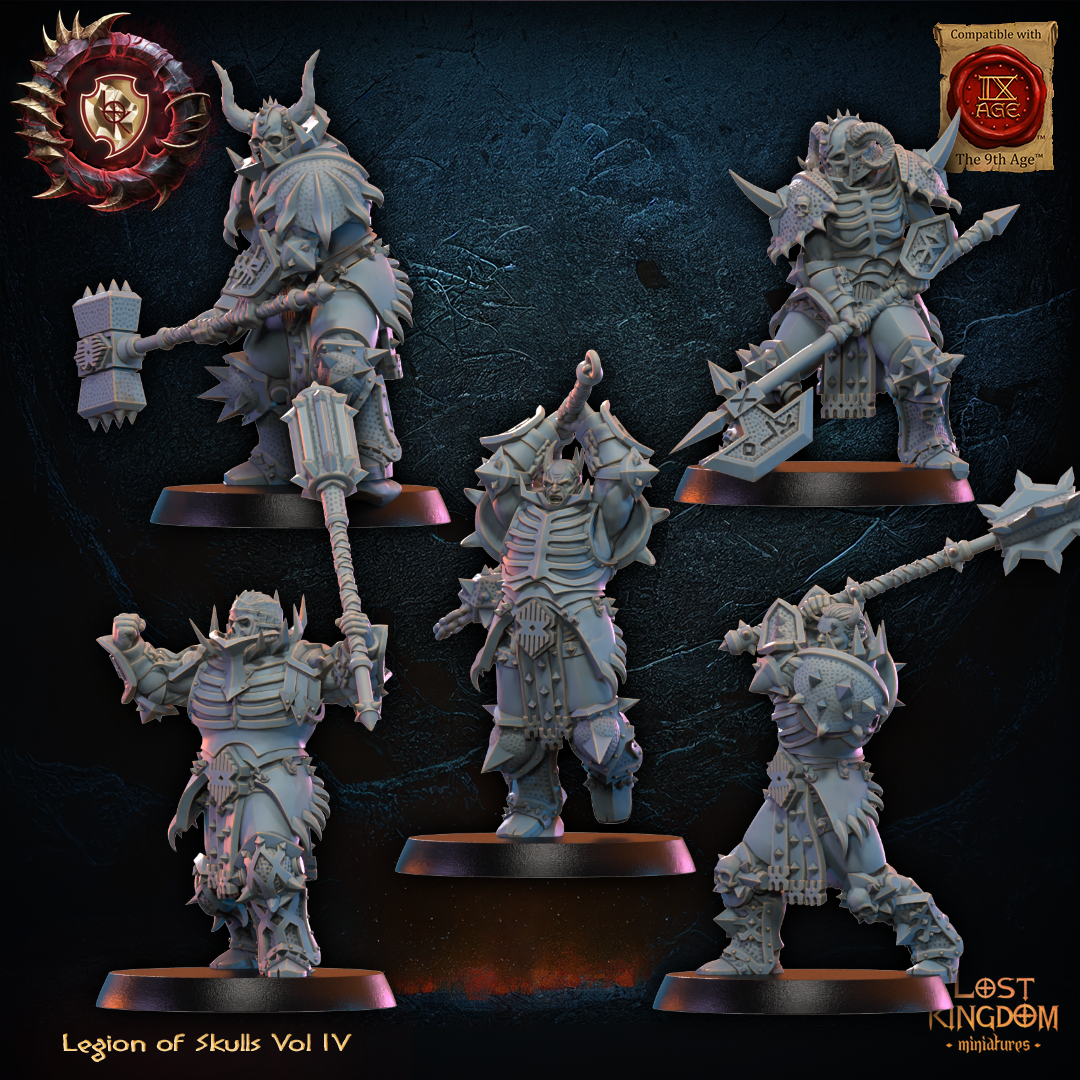 3D Printed Skull Chosen Regiment by Lost Kingdom Miniatures