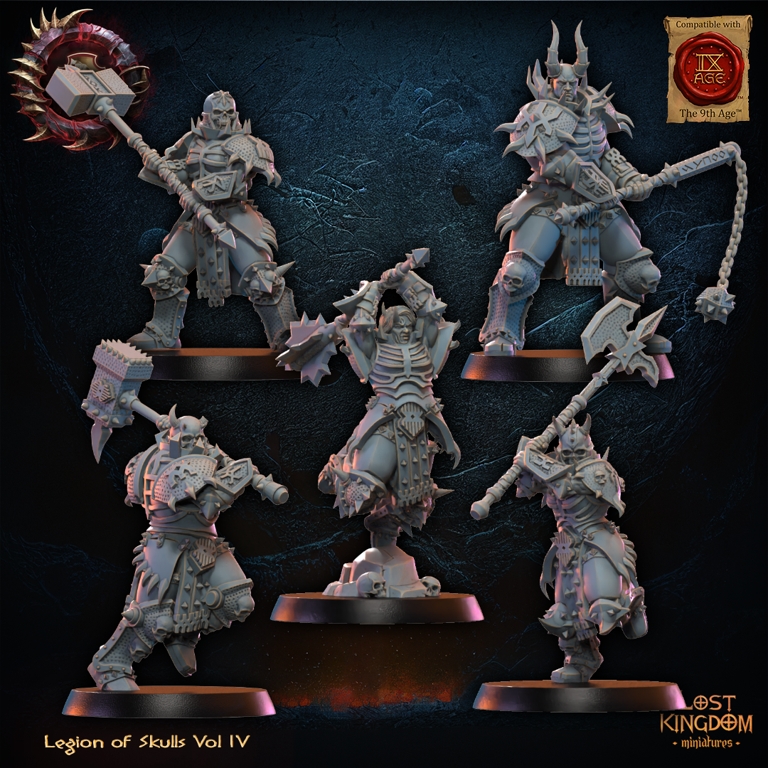 3D Printed Skull Chosen Regiment by Lost Kingdom Miniatures