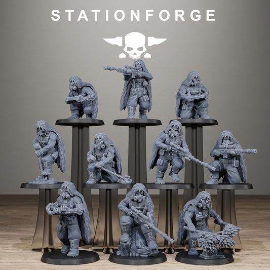 3D Printed GrimGuard Jungle Snipers by StationForge Miniatures