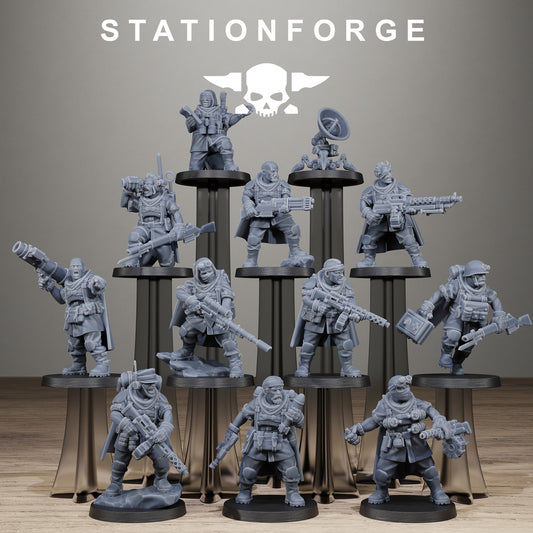 3D Printed FreeGuard Siege Infantry by StationForge Miniatures