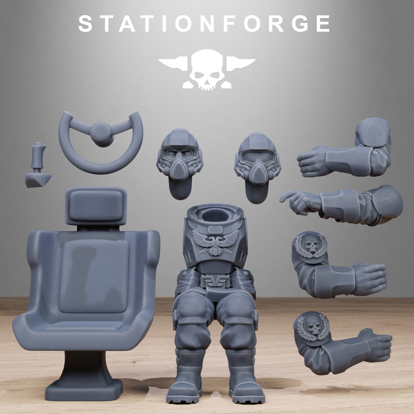3D Printed Pilot Commanders by Stationforge Miniatures