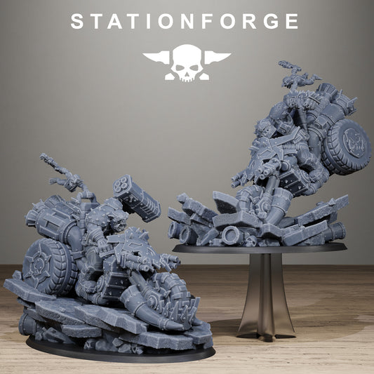 3D Printed Orkaz Biker Boss by StationForge Miniatures