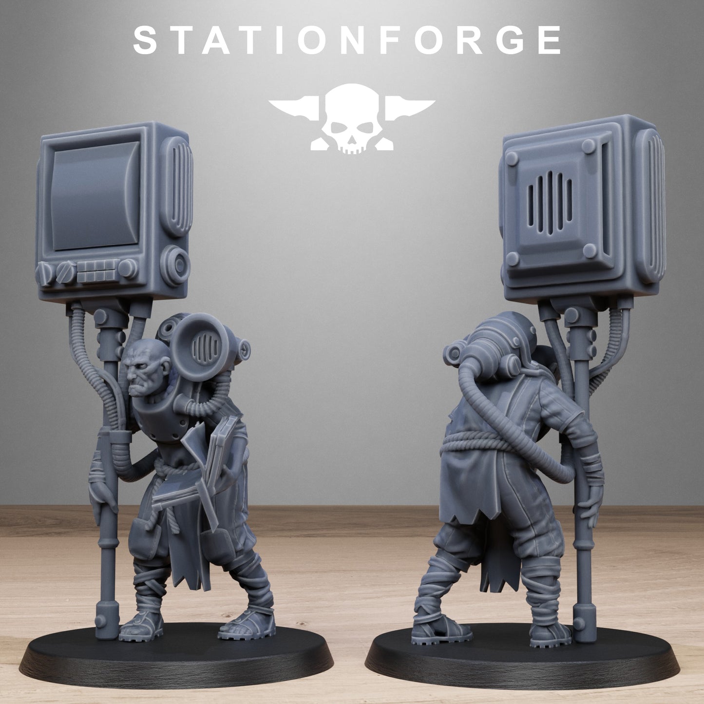 3D Printed GrimCorp Scrap Operatives by StationForge Miniatures