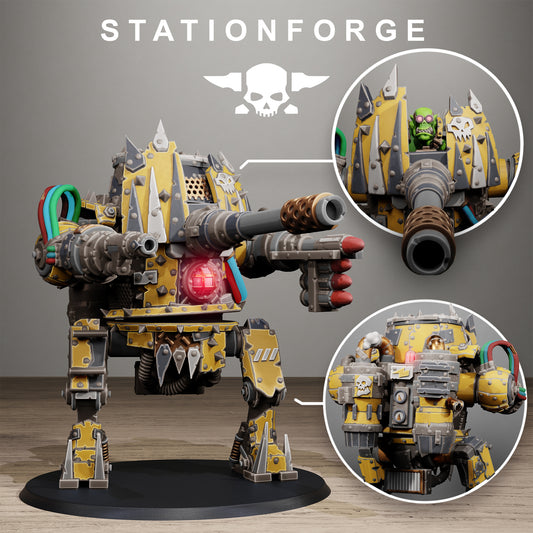 3D Printed Orkaz Chicken Walker by StationForge Miniatures