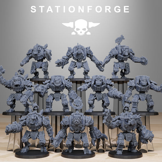 3D Printed Orkaz Bot Infantry by StationForge Miniatures (Copy)