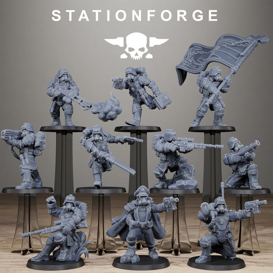 3D Printed GrimGuard Steelclads by StationForge Miniatures