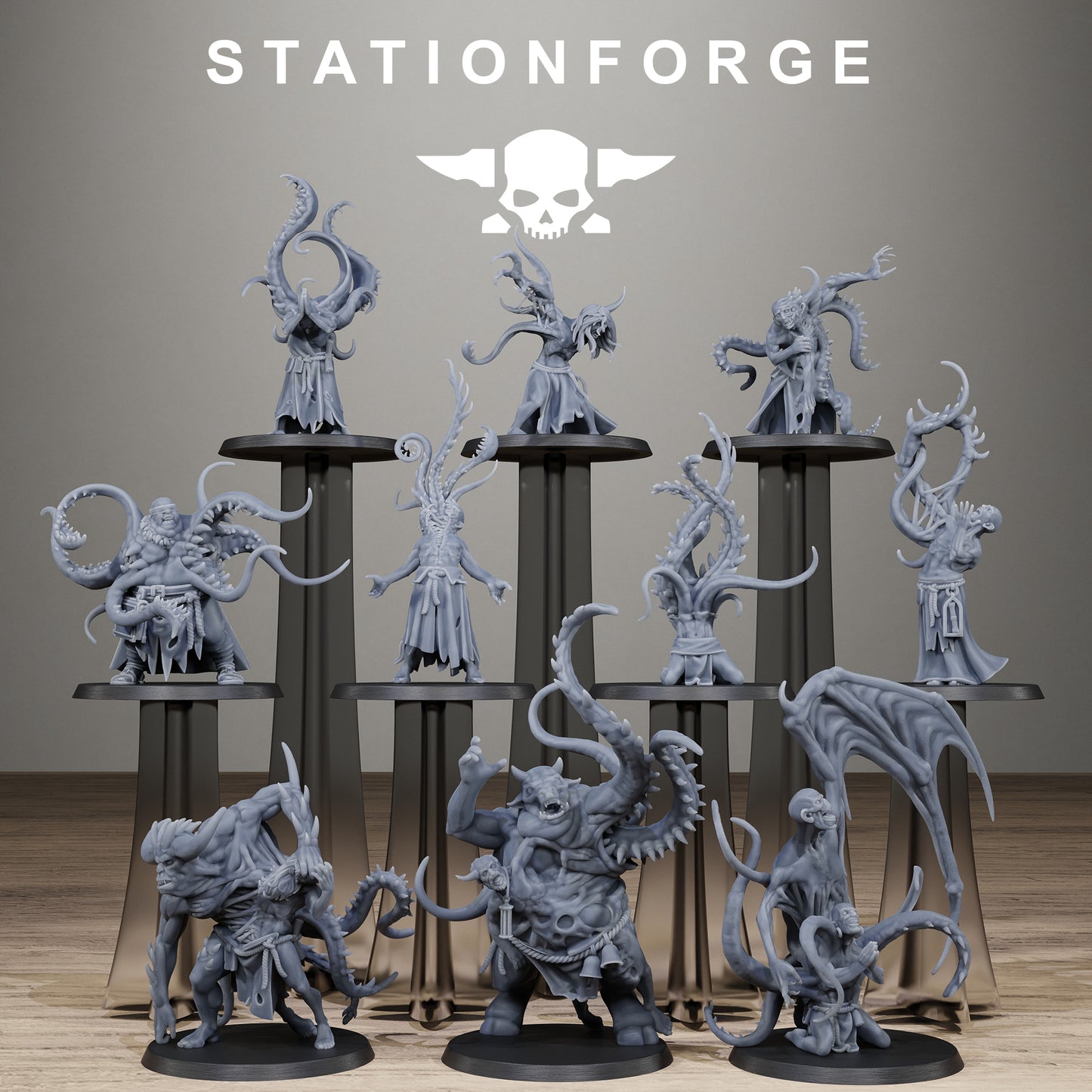 3D Printed Corrupted Guard Demon Possessed by StationForge Miniatures