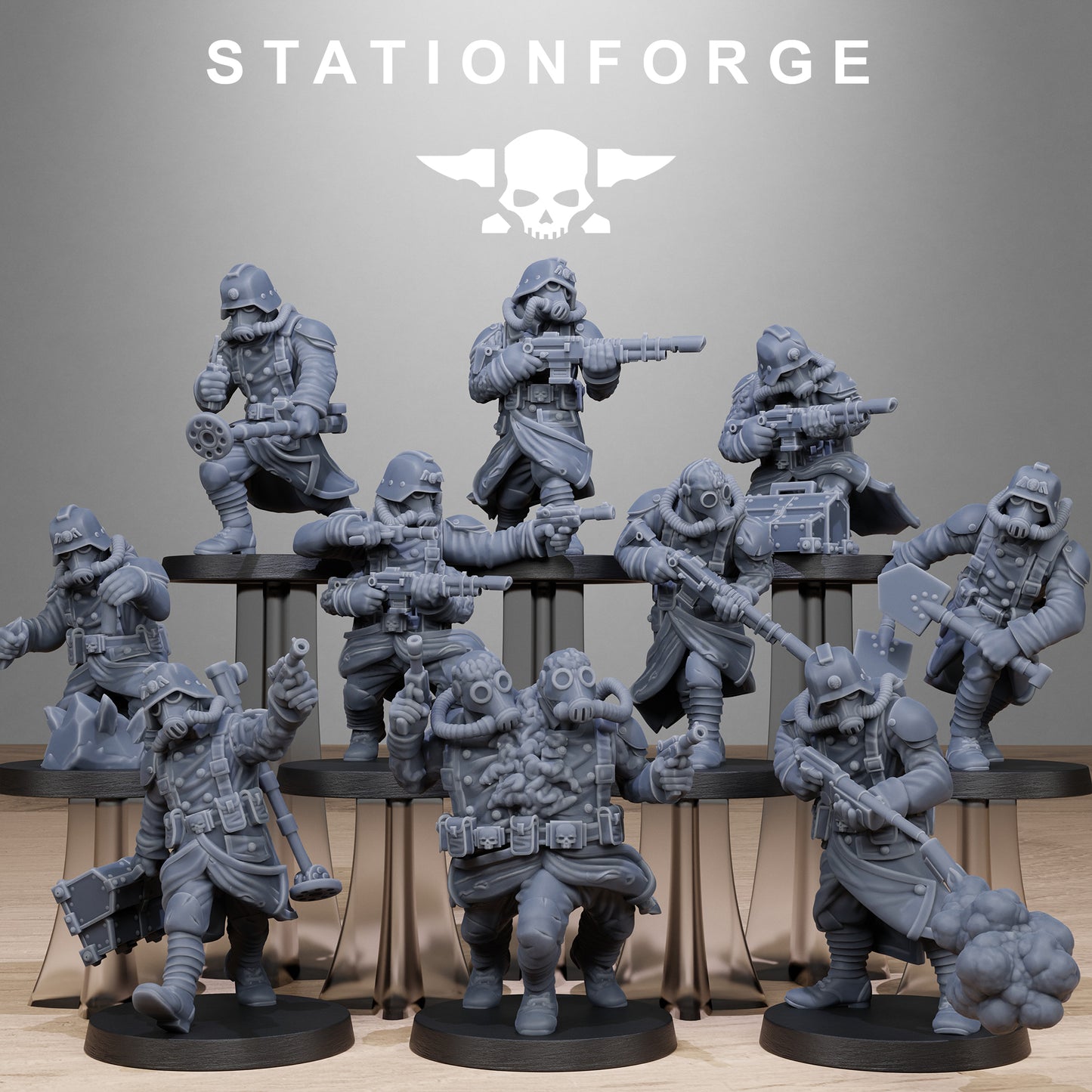3D Printed Grimguard Radioactive Mutants by StationForge Miniatures