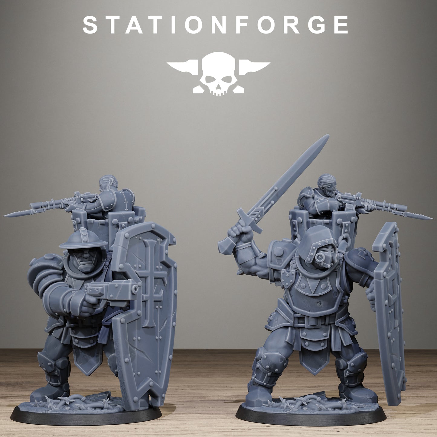 3D Printed Royal Guard Shield Bearer by StationForge Miniatures