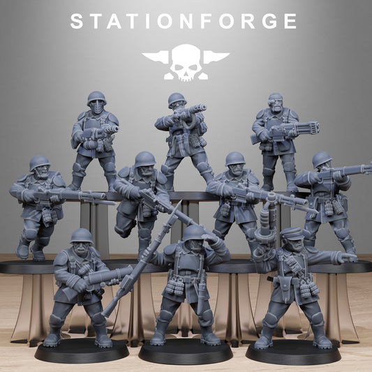 3D Printed FreeGuard Infantry by StationForge Miniatures