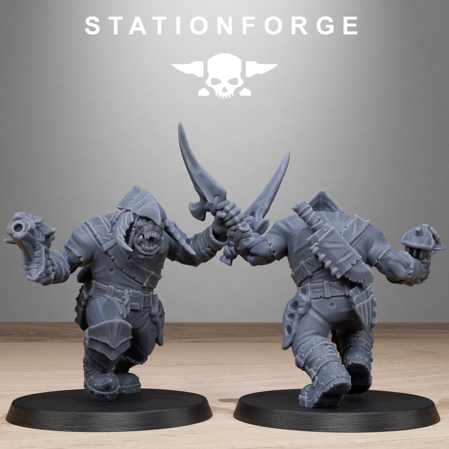 3D Printed Orkaz Biotech Looters by StationForge Miniatures