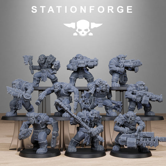 3D Printed Orkaz Bros Infantry by StationForge Miniatures