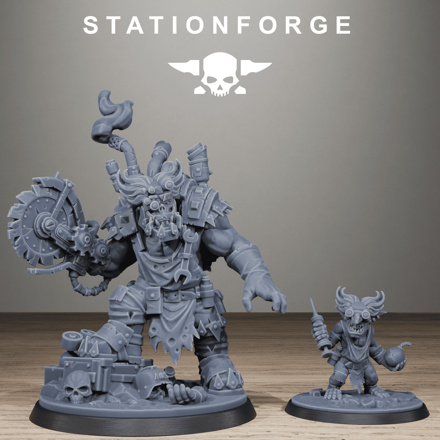 3D Printed Orkaz Mad Scientist by StationForge Miniatures