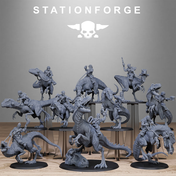 Stationforge Raptor Riders 3D Printed GrimGuard Jungle Raptors by Stationforge Miniatures – Last ...