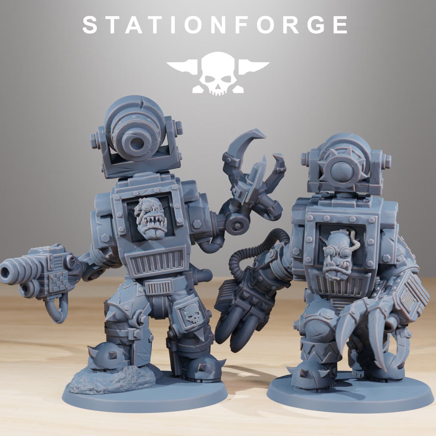 3D Printed Orkaz Steelbrutes by StationForge Miniatures