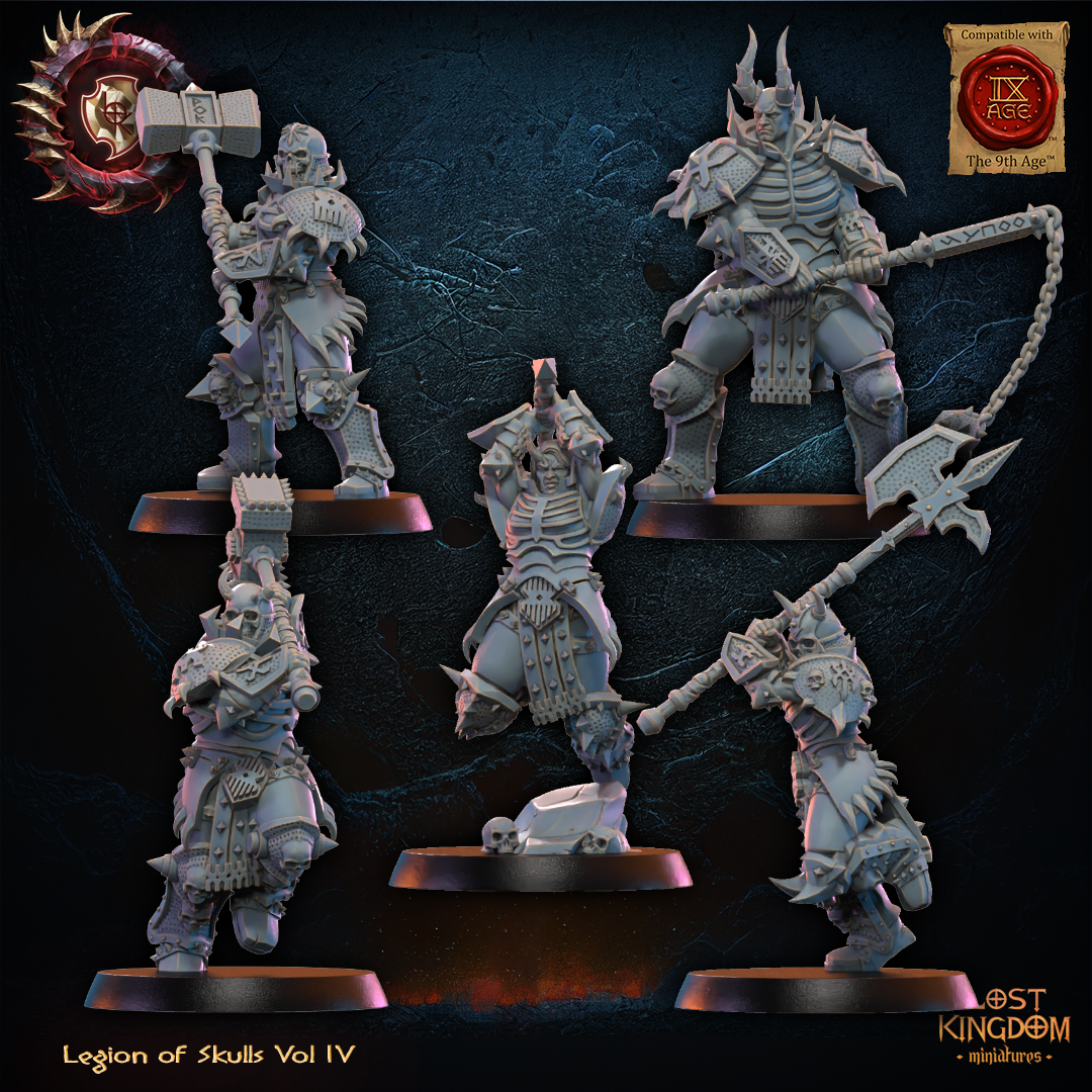 3D Printed Skull Chosen Regiment by Lost Kingdom Miniatures