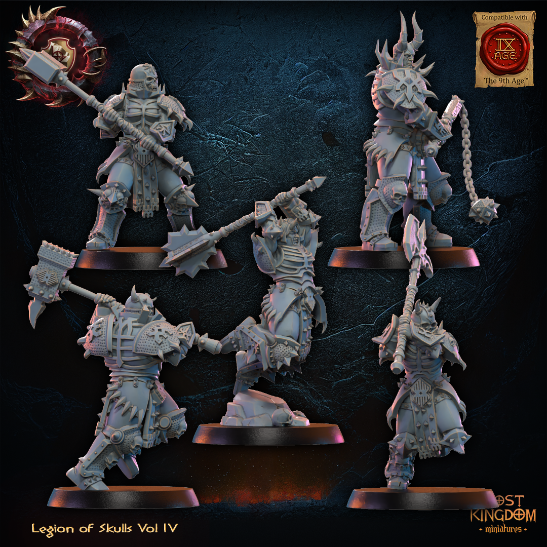 3D Printed Skull Chosen Regiment by Lost Kingdom Miniatures