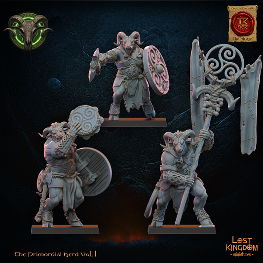 3D Printed Wildhorn Herd Command Group by Lost Kingdom Miniatures